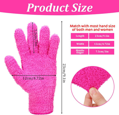 Abeillo Microfiber Gloves for Plants Dusting Cleaning, Reusable Washable Cleaning Gloves Mittens House Cars Blinds Dusting