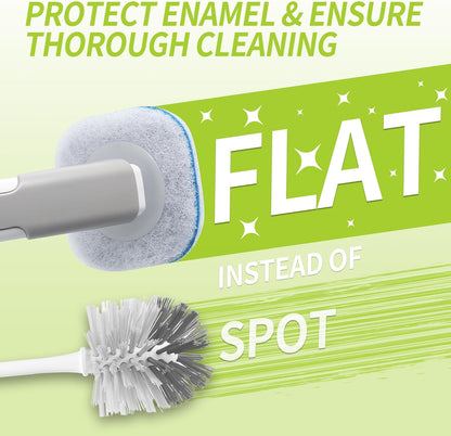 Toilet Bowl Cleaner Wand Refills Compatible with CLOROX, 21 Count Disposable Toilet Brush Refills, Replacement Heads for Toilet Cleaning System