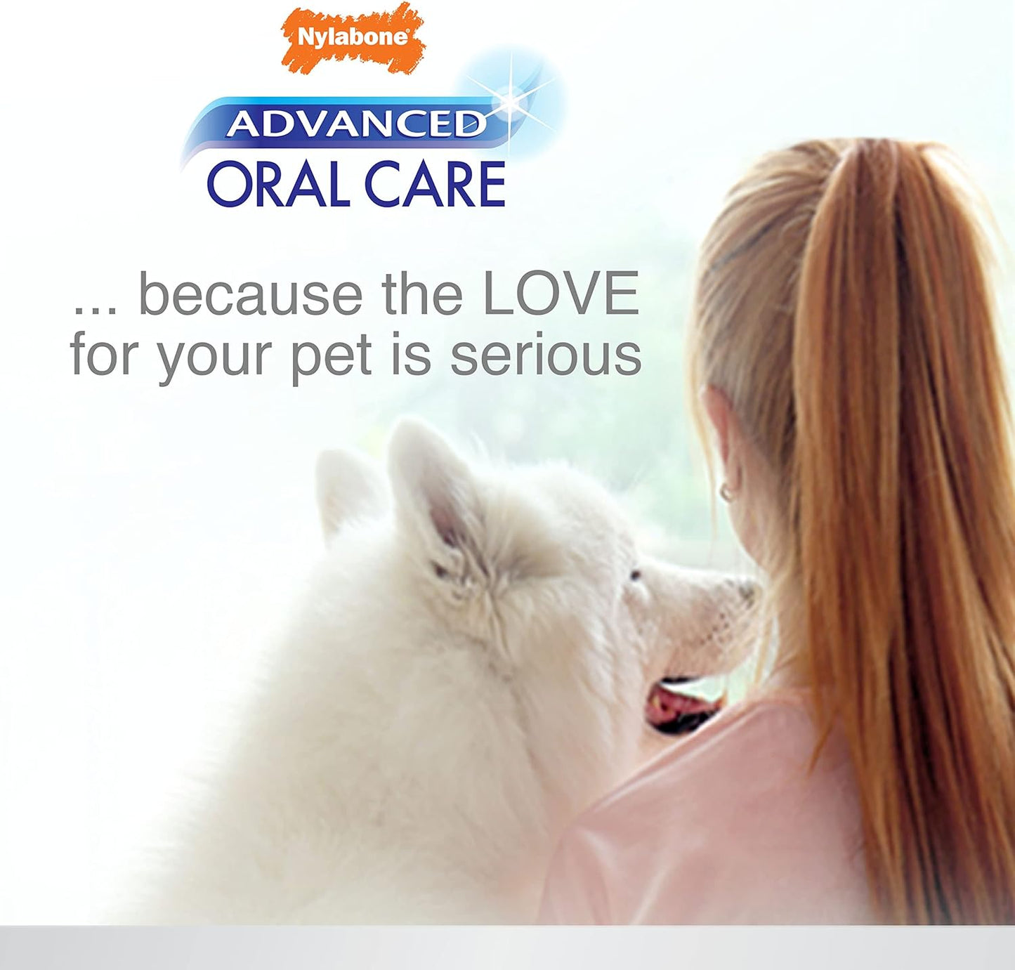 Nylabone Advanced Oral Care Pet Dental Foam Tartar Remover & Breath Freshener for Dogs, Dog Teeth-Cleaning, 4 oz.