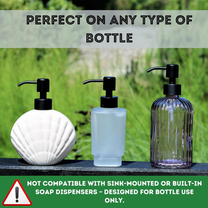 Kapitan Soap Dispenser Pump Head Replacement Spare for Standard 28/400 (26 mm - 28mm / 1.02 in-1.10 in) Neck Size, Stainless Steel Brushed Finish