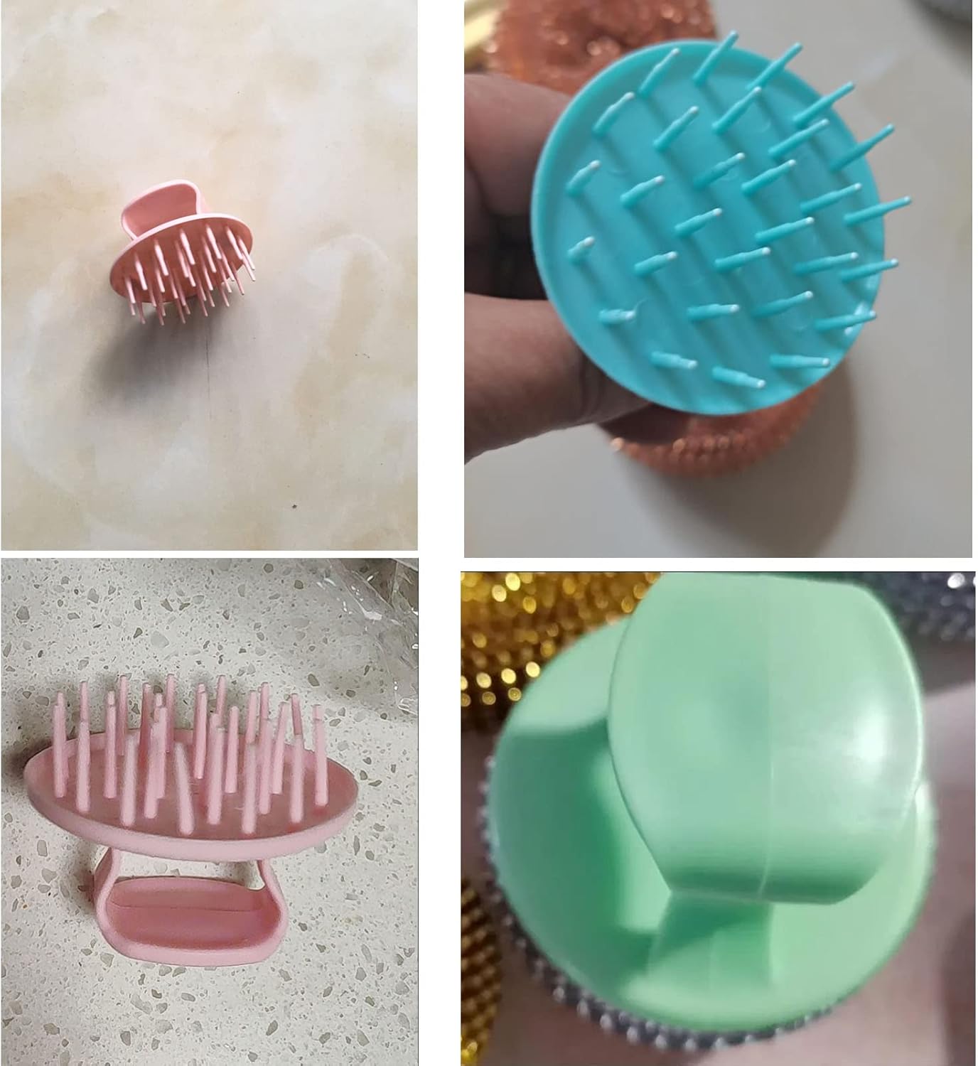 6 Pack Stainless Steel Scrubber Handle Attachment Universal Steel Wool Srubber Handle Grips for Stainless Steel Scourer Metal Wire Scrubbing Sponges Scouring Pads Plastic Nylon Dish Scrubbers