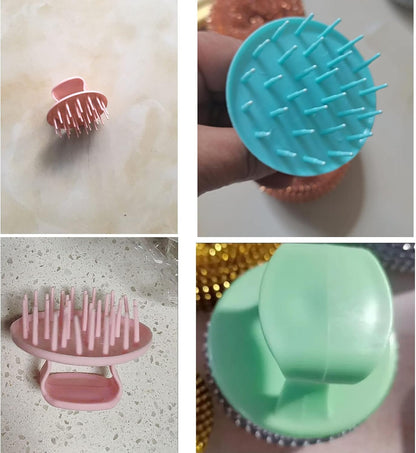 6 Pack Stainless Steel Scrubber Handle Attachment Universal Steel Wool Srubber Handle Grips for Stainless Steel Scourer Metal Wire Scrubbing Sponges Scouring Pads Plastic Nylon Dish Scrubbers