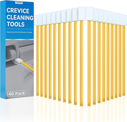 Lumkew 40pcs Crevice Cleaning Brush Tool, Disposable Toilet Brush for Toilet Seat Gaps, Crack and Crevice Cleaner Tools, Blue
