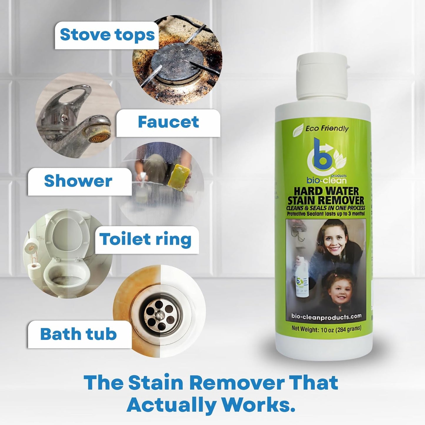Bioclean Hard Water Stain Remover,.27 Lb