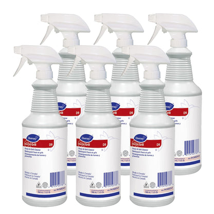 Diversey 94368241 SUMA Grill Oven & Grill Cleaner, Heavy Duty Liquid Dissolves Fats, Oils & Carbon Deposits, Ready-to-Use Spray, 32-Ounce (Pack of 6)