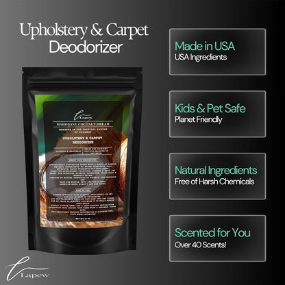 Lapew Black Sea Scented Cleaning Bundle | Carpet Deodorizer Powder (16 oz) & Mop Soap Concentrate (36 oz) | Pet-Friendly Odor Eliminator - Colors A