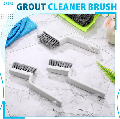 6 Pack Grout Cleaner Brush V Shape Hard Bristle Grout Brush Stiff Grouts Cleaning Brushes for Tile Floor, Handheld Grouts Scrub Brushes for Shower, Bathroom, Kitchen, Household Use