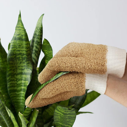 BBTO 3 Pairs Microfiber Dusting Mitt with Thumb Household Cleaning Gloves No Scratch Reusable Washable Dusting Mittens for Plants House Window Car Cleaning