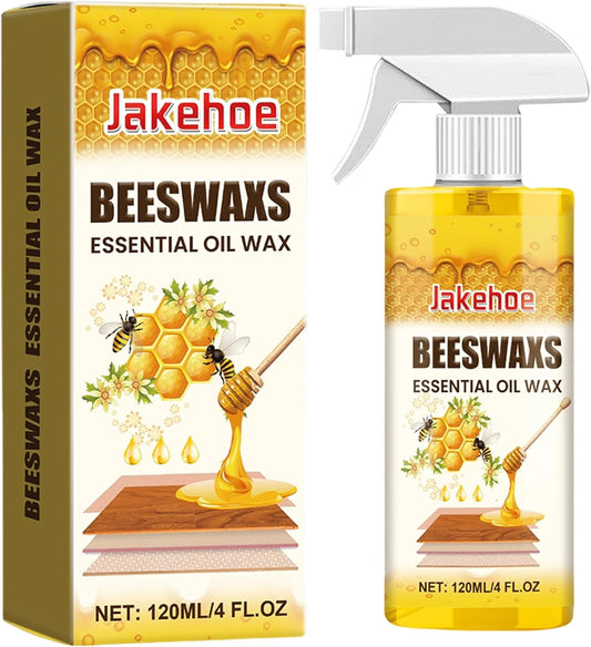 Beeswax Wood Polish, Natural Beeswax Spray for Dull Furniture Care, Cleans, Polishes, Protects, Non-Greasy Wood Cleaner for Furniture, Floors (1PCS*120ML)