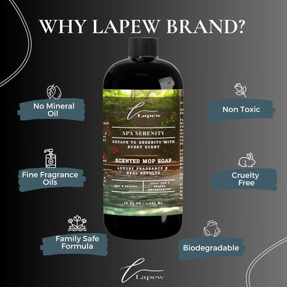Lapew Black Sea Scented Cleaning Bundle | Carpet Deodorizer Powder (16 oz) & Mop Soap Concentrate (36 oz) | Pet-Friendly Odor Eliminator - Colors B