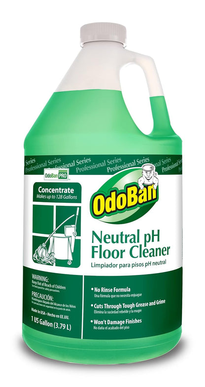 OdoBan Professional Series Neutral pH No Rinse Floor Cleaner Concentrate, 1 Gallon