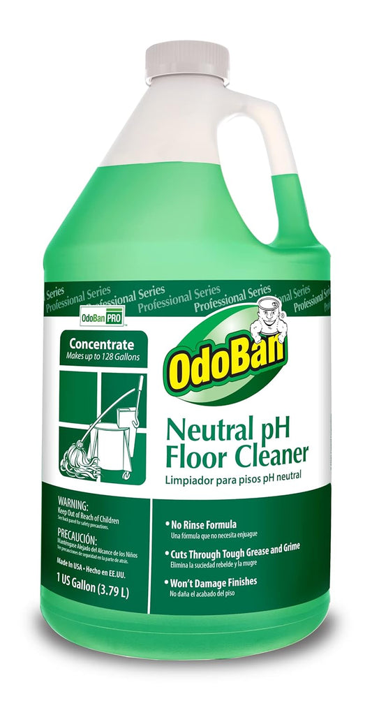 OdoBan Professional Series Neutral pH No Rinse Floor Cleaner Concentrate, 1 Gallon