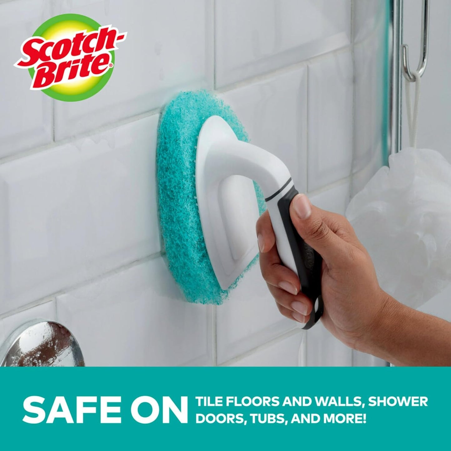 Scotch-Brite Non-Scratch Tub & Tile Scrubber Refill Pads, (Pack of 6)