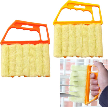 Chris.W 2Pack Window Blind Cleaner Duster Brush Microfiber Blind Cleaner Tools for Window Shutters Blind Air Conditioner Jalousie Dust