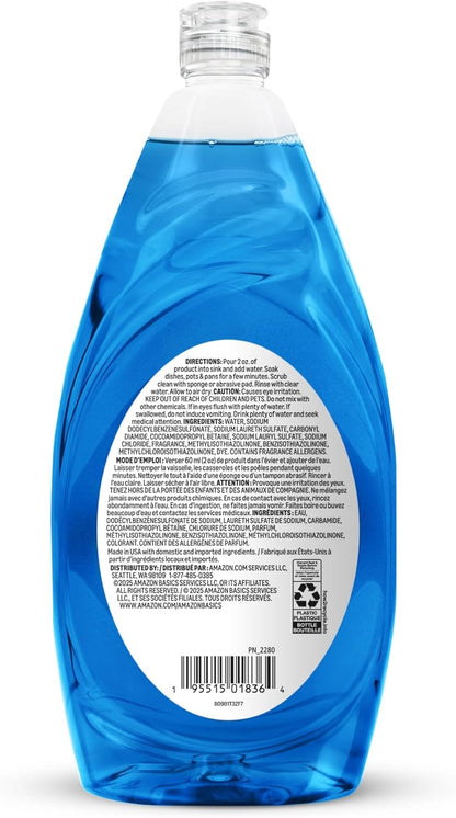 Amazon Basics Dish Soap, Fresh Scent, 30 fl oz, Pack of 4, Packaging May Vary