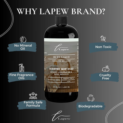 Lapew Black Sea Scented Cleaning Bundle | Carpet Deodorizer Powder (16 oz) & Mop Soap Concentrate (36 oz) | Pet-Friendly Odor Eliminator - Colors B