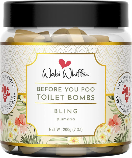 Wabi Whiffs Fizzing Toilet Bombs – Drop In The Ocean | Natural Bathroom Deodorizer | Odor Eliminator Tablets For Freshness & Cleanliness | Eco-Friendly Septic Safe Tablets | 60 Count |