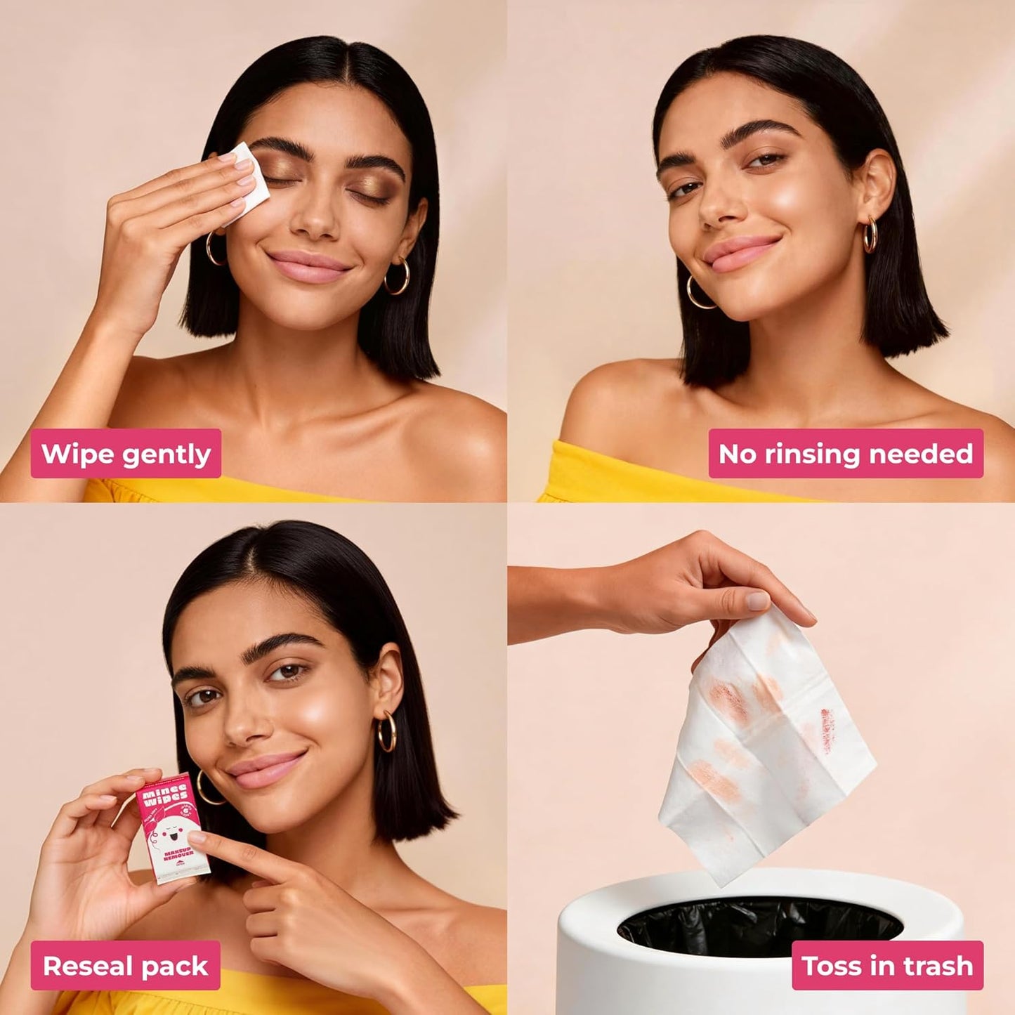Impossibly Compact Travel Makeup Remover Wipes - 99% Water and Aloe - Ultra Soft, Safe for Sensitive Skin, Thick & Durable - Travel Essentials for Adults & Teens - Scented (24 Pack 144 Wipes)