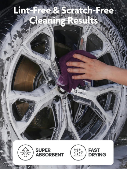 Fantasticlean Microfiber Cleaning Cloth Roll -75 Pack, Tear Away Microfiber Towels, 12" x 12", Reusable, Washable, Scratch Free, Ultra Absorbent Dishcloth for All-Around Cleaning Supplies (White)