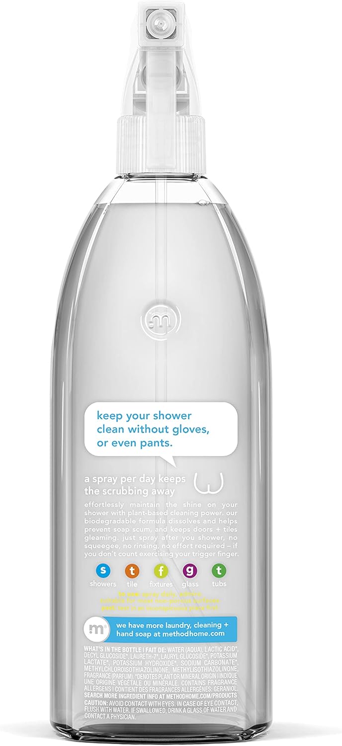 Method Daily Shower Cleaner Spray, Ylang Ylang, For Showers, Tile, Fixtures, Glass and Tubs, 28 oz spray bottle (Pack of 1)