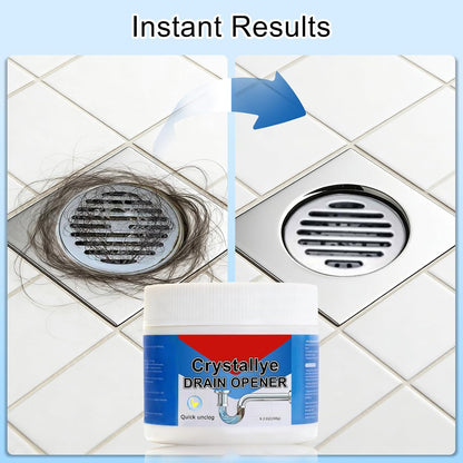 Crystal Lye Drain Opener – Powerful Unclogging Action for Bathroom & Kitchen Pipes (2PC)