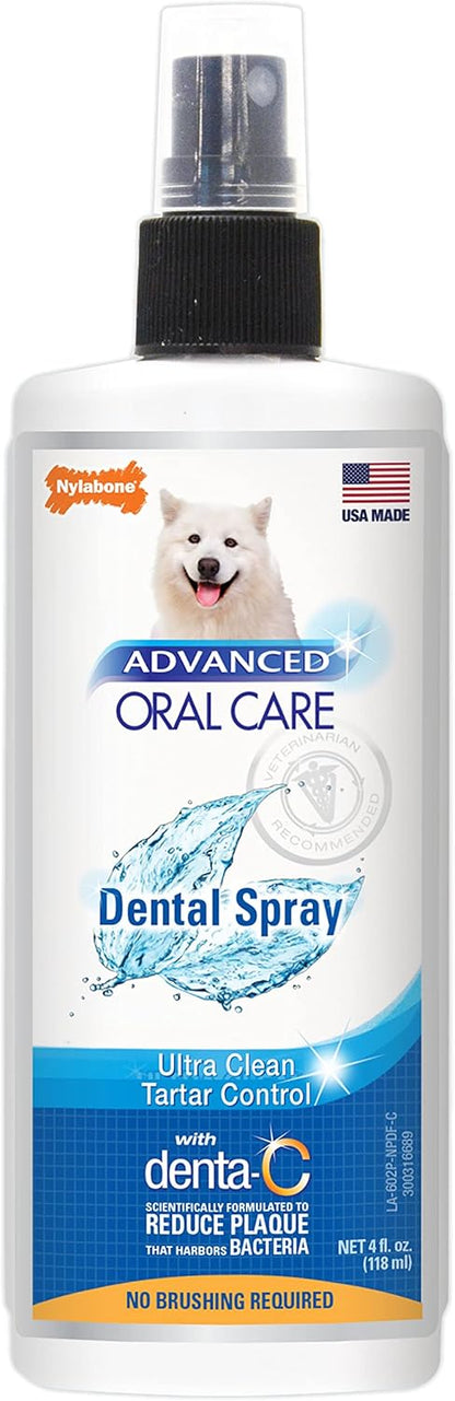 Nylabone Advanced Oral Care Pet Dental Foam Tartar Remover & Breath Freshener for Dogs, Dog Teeth-Cleaning, 4 oz.