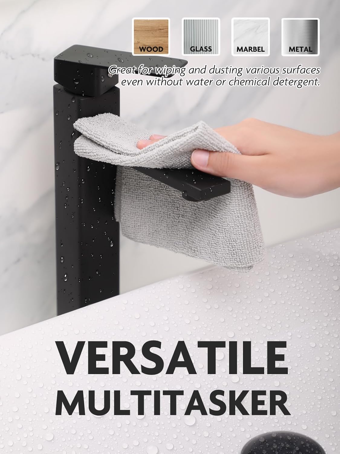 Fantasticlean Microfiber Cleaning Cloth Roll -75 Pack, Tear Away Microfiber Towels, 12" x 12", Reusable, Washable, Scratch Free, Ultra Absorbent Dishcloth for All-Around Cleaning Supplies (White)