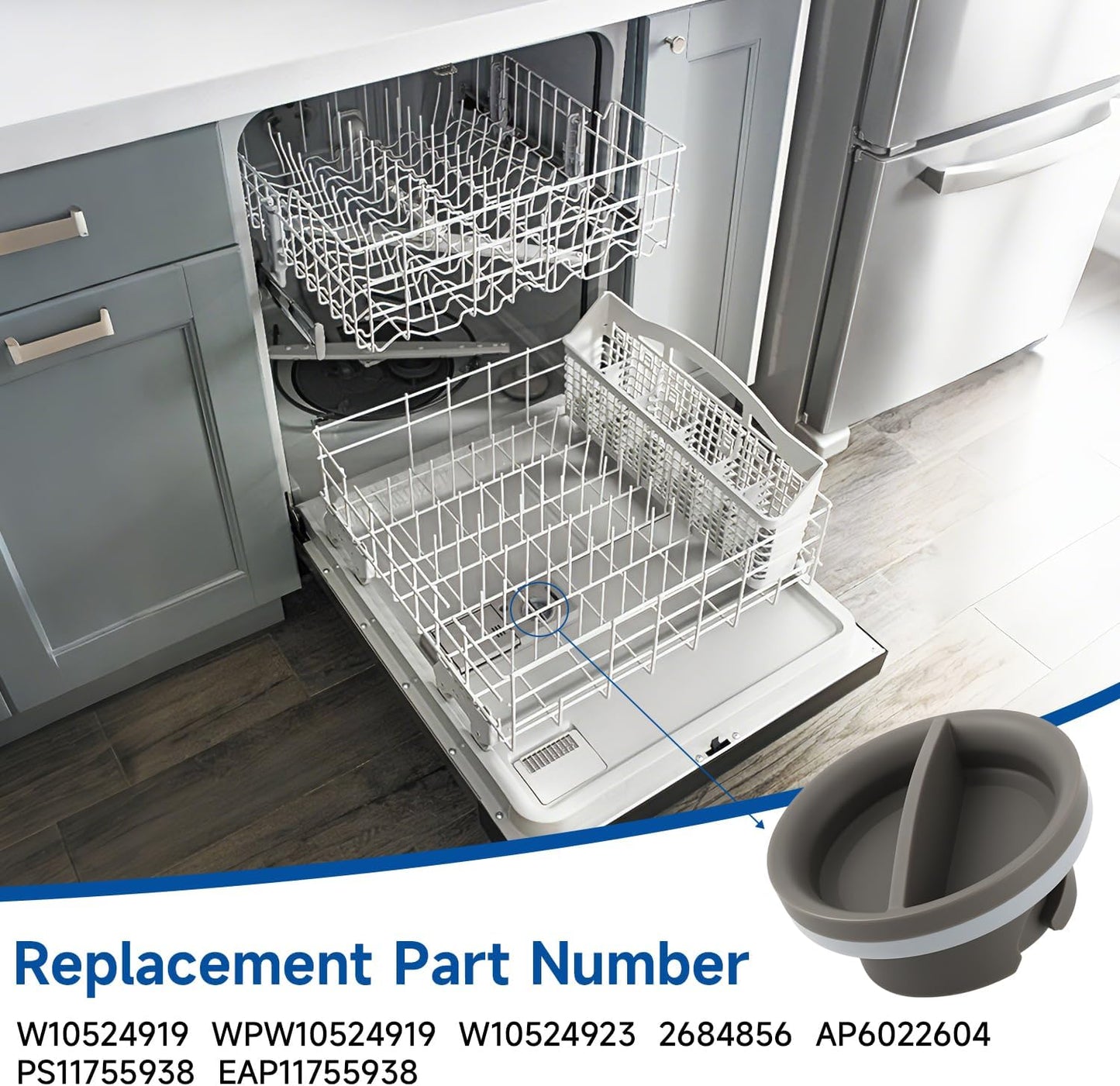 Dishwasher Rinse Aid Cap Replacement Rinse Aid Cap Compatible with Whirlpool KitchenAid IKEA Amana Jenn-Air Dishwasher Replace#: W10524919 WPW10524919 W10524923