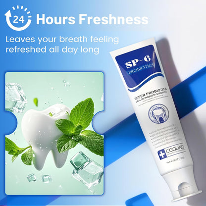 7.5% Nano Hydroxyapatite Toothpaste, SP-6 Probiotic Toothpaste, Helps Remineralize, Strengthens Enamel, Dentist-Formulated Whitening Toothpaste for Sensitive Teeth, Fluoride-Free, 4.23 oz 2Pack