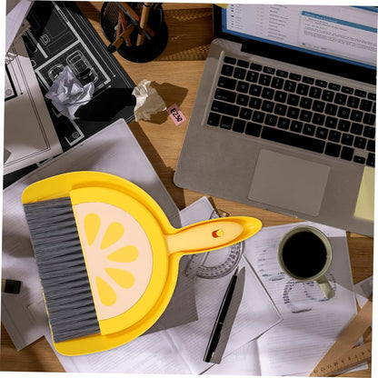 PRETYZOOM Mini Broom and Dustpan Set Lightweight Small Cleaning Kit for Desktop Car Interior Pet Hair Cleanup Compact Dustpan and Brush for Home Office Use