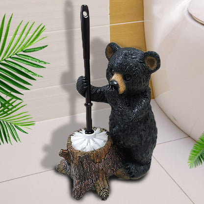 Toilet Brush Holder Set for Bathroom Super Cute Dog Base Solidly Toilet Bowl Brush and Holder Flexible and Durable Style Stylish Toilet Cleaner Brush Saving Storage Space Toilet Brushes for Bathroom