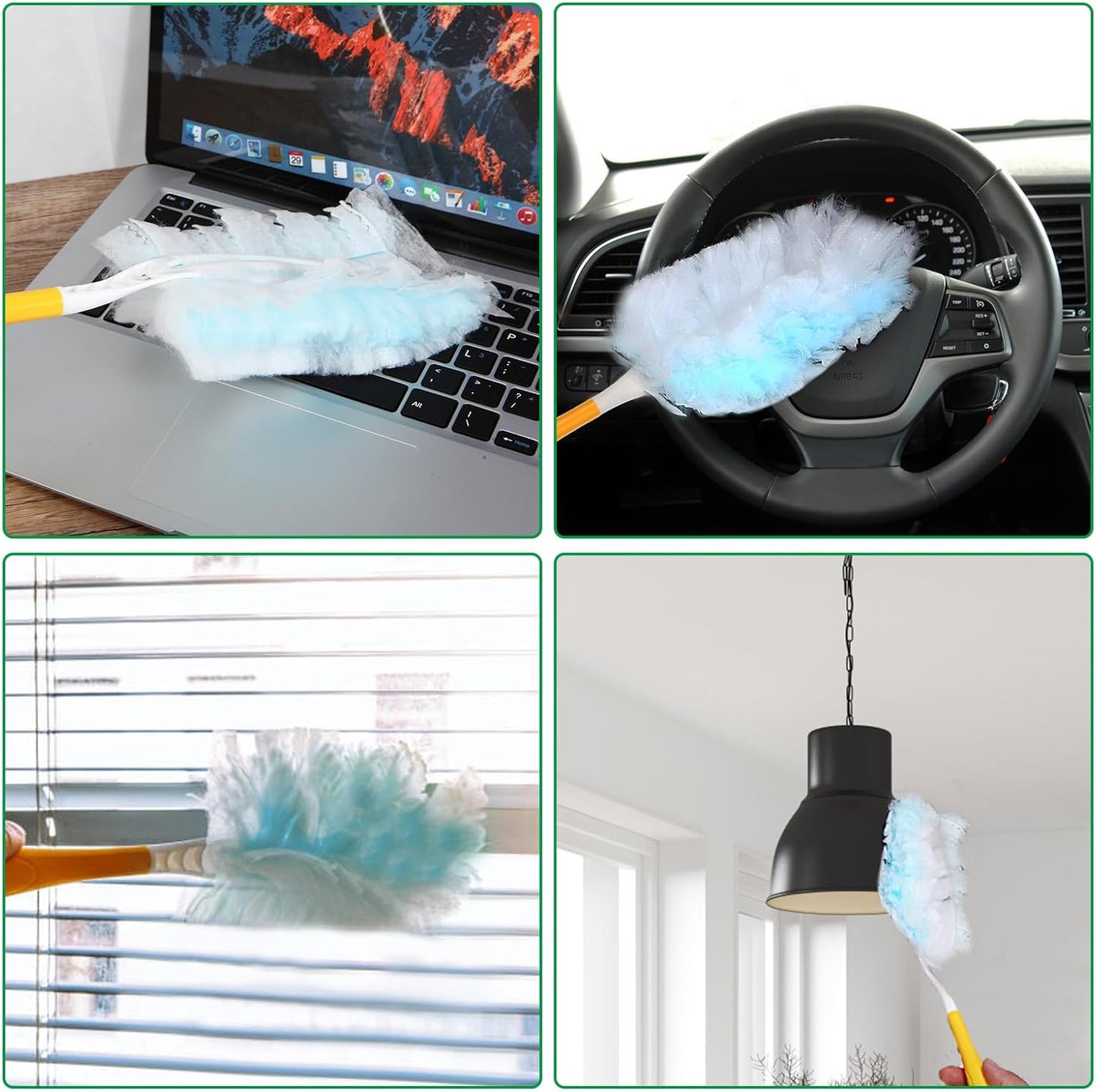 Duster Refills,Static Dust Removal Brush Disposable Replacement Head Compatible with Swiffer Duster Refills for Electronics, Furniture, Blinds, Ceiling Fans (Blue, 18 PCS)