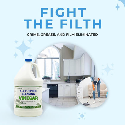 All Purpose Cleaning Vinegar, 5% Acidity | Multi-Purpose Household Surface Cleaner, Safe for Laundry, Effective Deodorizer, Ready to Use- 1 Gallon (Pack of 1)