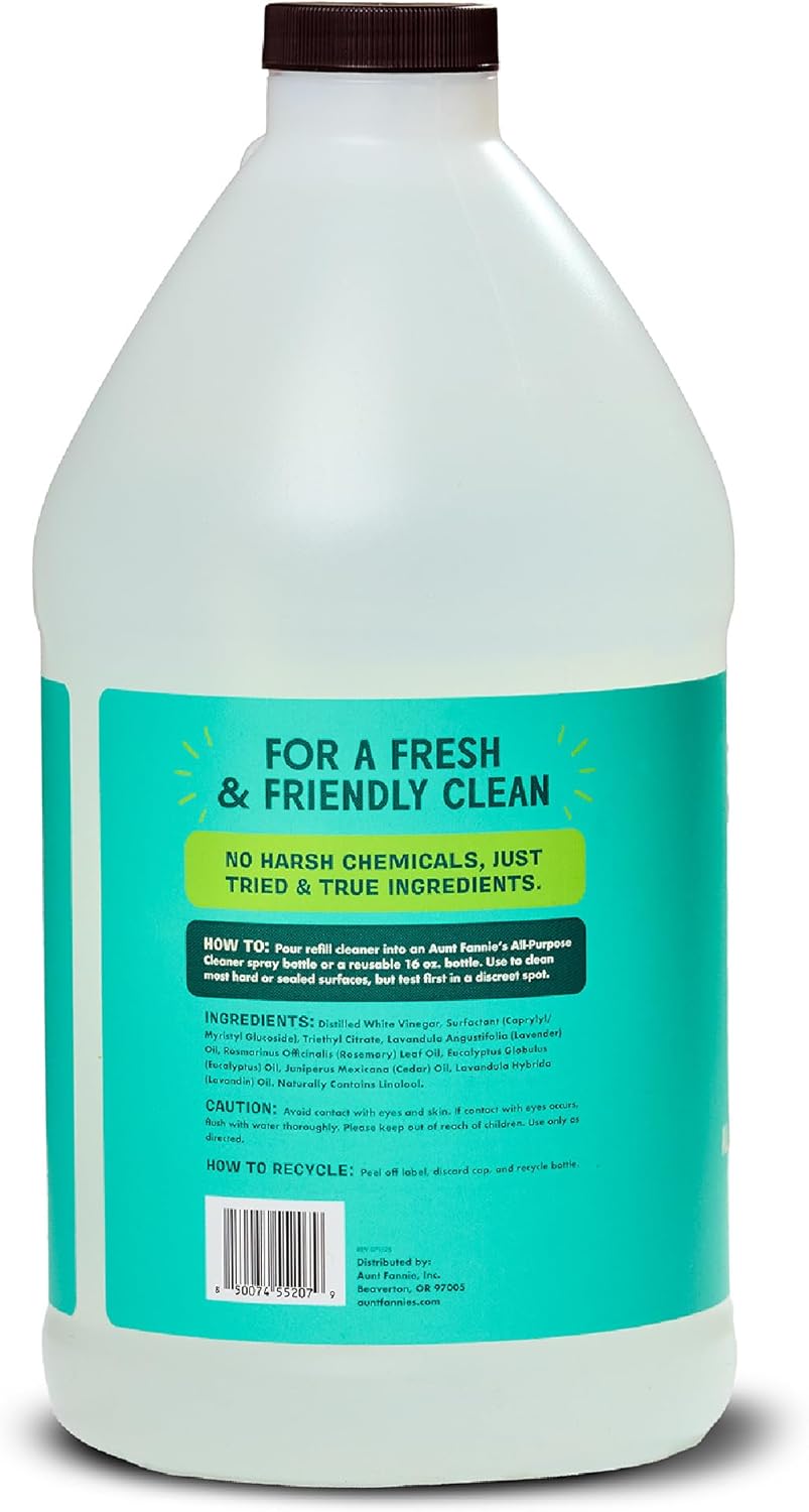 Aunt Fannie's All Purpose Household Cleaner, Multi-surface Spray, Powered by Vinegar for Kitchen, Bath, Windows and Countertops, Eucalyptus Scent (Pack of 1)