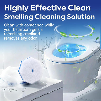 50 Pcs Disposable Toilet Cleaner Refill Pads, Universal Toilet Bowl Brush Replacement Heads, Durable Deep Cleaning Refills, Fresh Scent Bathroom Cleaning Supplies