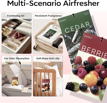 MYARO 12 Pack Fresh Linen Scented Sachets for Drawer, Closet & Car Air Freshener Bags | Odor Eliminator & Fabric Refresher | Crisp, Clean Home Fragrance Gift Set
