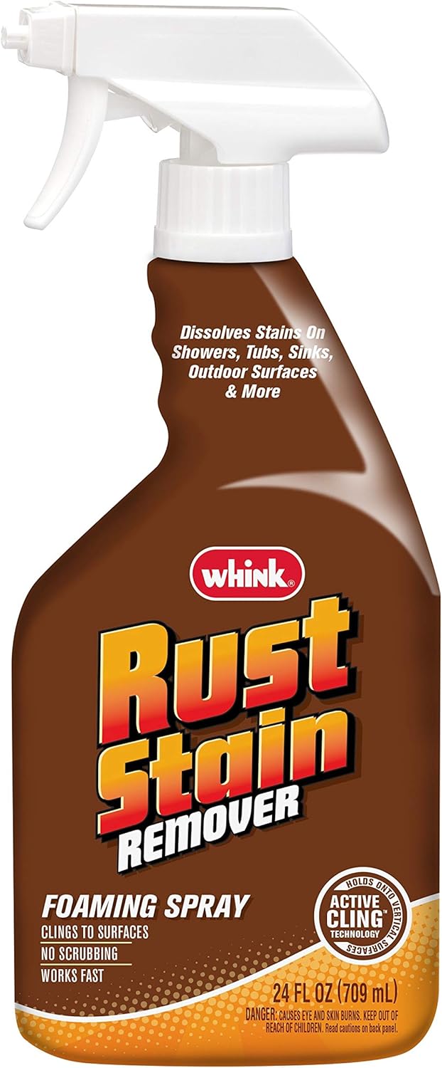 Rust-Oleum Whink Rust Stain Remover | Heavy-Duty Iron Stain Remover for White Toilets & Sinks, Colorfast Fabric & Carpets | 32 oz