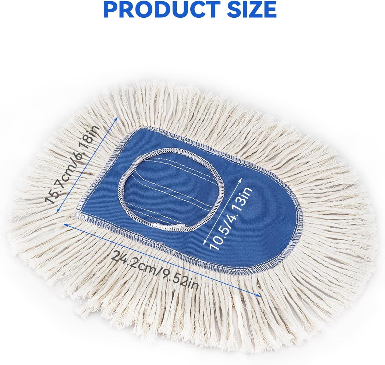 10 Inch Dust Mop Head: Replacement Medium Washable Commercial Sweeper and Janitorial Dust Mop Head Replacement (3 Packs)