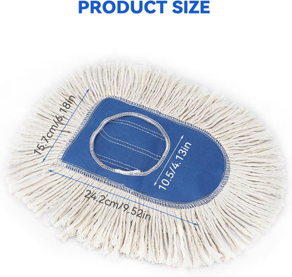 10 Inch Dust Mop Head: Replacement Medium Washable Commercial Sweeper and Janitorial Dust Mop Head Replacement (3 Packs)