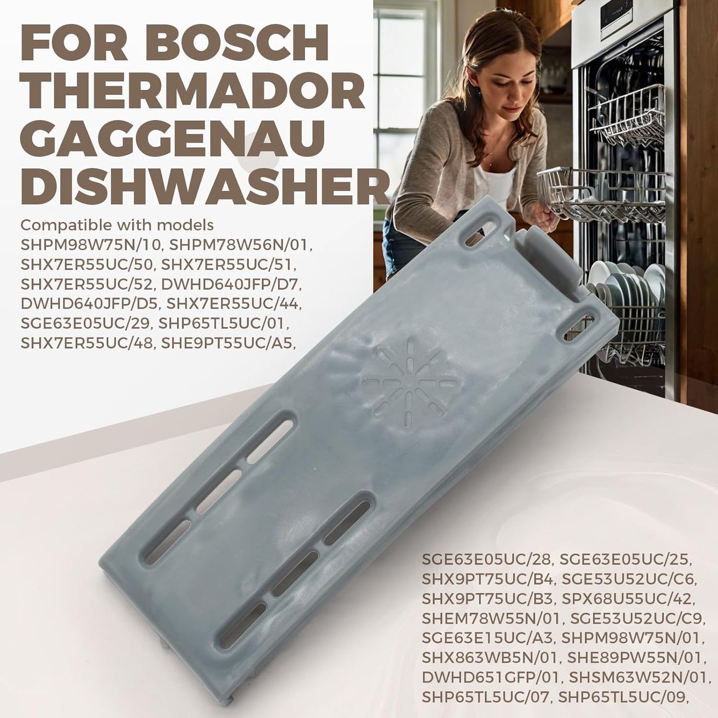Dishwasher Rinse-Aid Dispenser Cap 00611575 for Bosch Dishwasher Replaces 611575 1559855 AP4483014 PS8727395 EAP8727395 Compatible with SHPM98W75N/10
