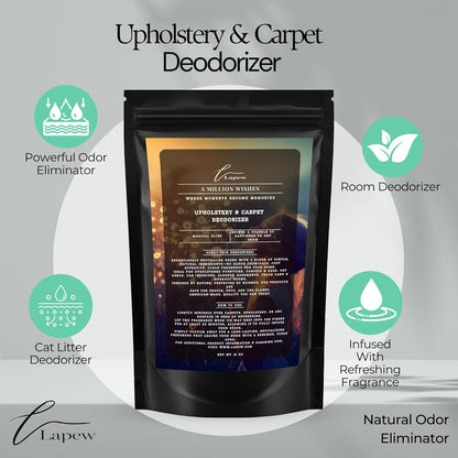 Lapew Black Sea Scented Cleaning Bundle | Carpet Deodorizer Powder (16 oz) & Mop Soap Concentrate (36 oz) | Pet-Friendly Odor Eliminator - Colors A