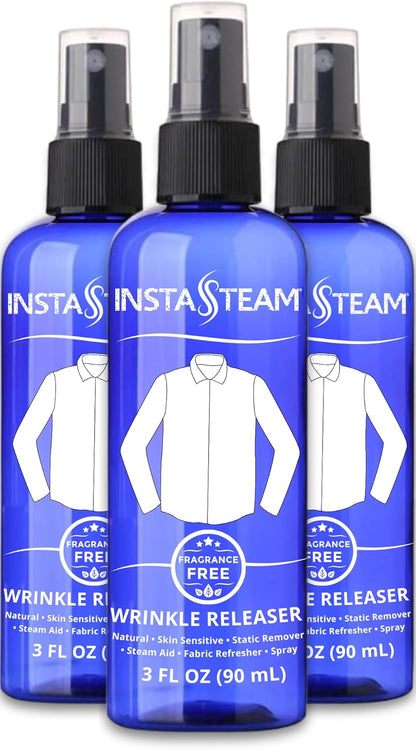 Clothes Wrinkle Release Spray Travel Size - Fragrance Free Wrinkle Release Mist - Fabric Deodorizer, Fabric Softener, & Anti Static Spray - Travel Essentials 3 Fl Oz (Pack of 1)