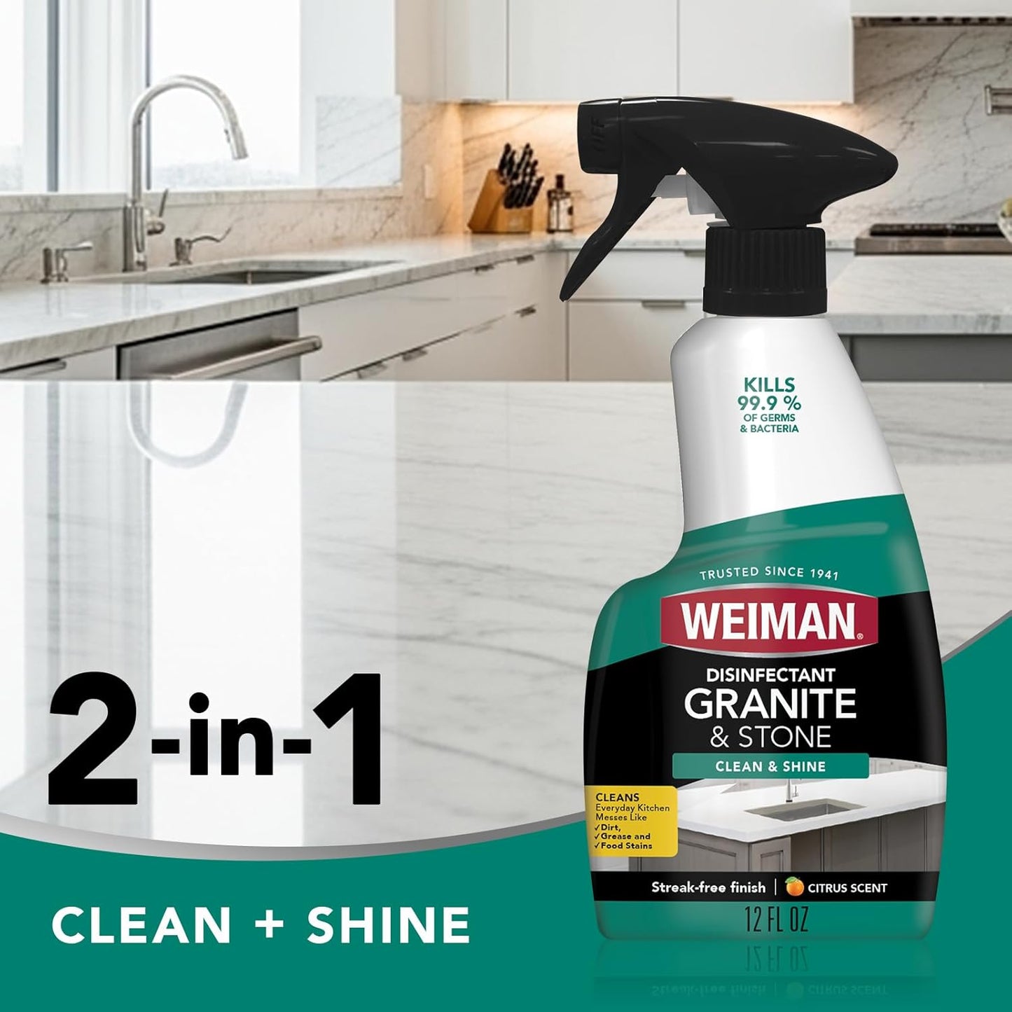 Weiman Stainless Steel & Granite Cleaner - 12 Ounce