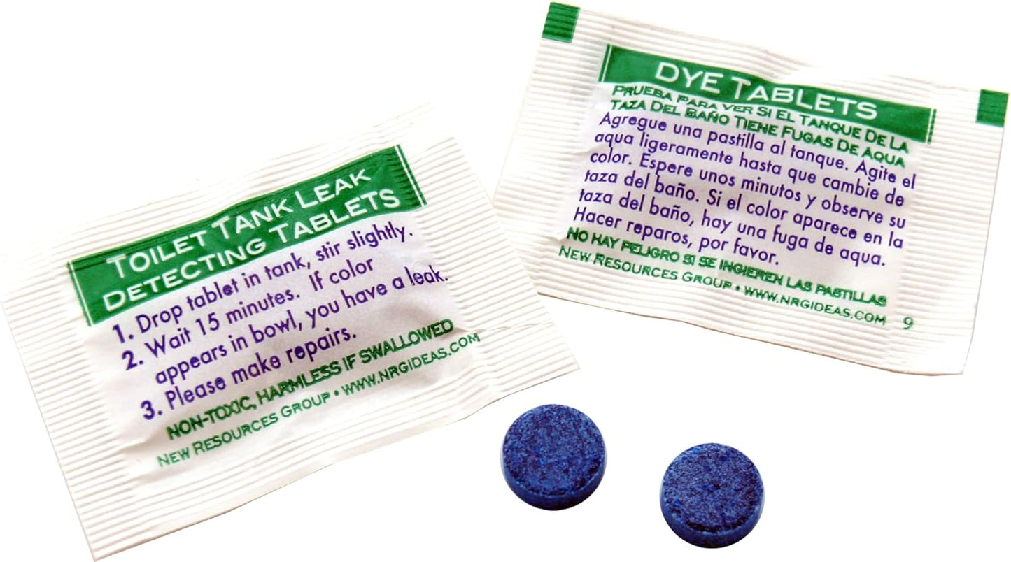 New Resources Group Toilet Leak Detection Dye Tablets (Detect Silent Leaks) Blue 20 Pack