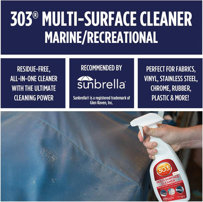 303 Multi-Surface Cleaner - Safely Cleans All Water Safe Surfaces - Ultimate Cleaning Power - Rinses Residue Free - Recommended By Sunbrella, 16 fl. oz. (30445CSR) Packaging May Vary