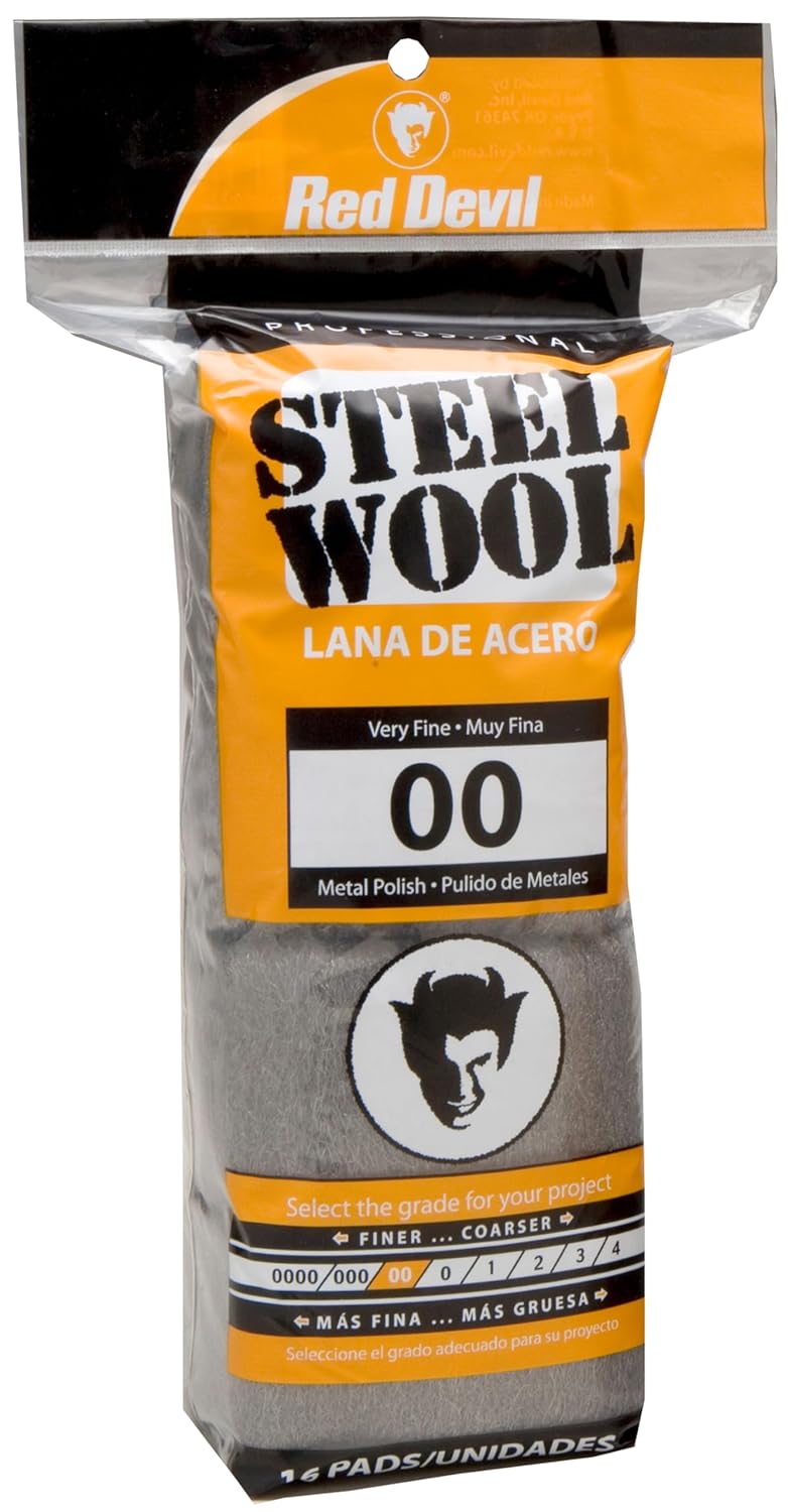Red Devil 0310 Steel Wool, 0000 (Pack of 16)