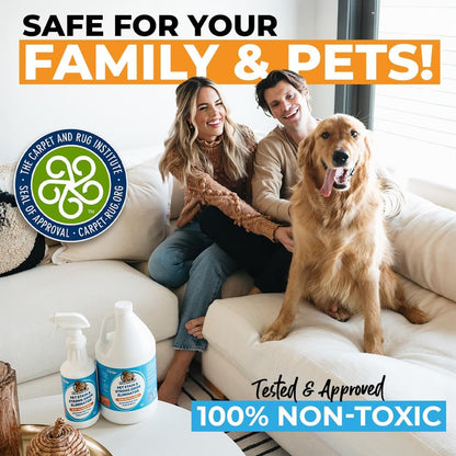 FurryFreshness Extra Strength Cat or Dog Pee Stain & Permanent Odor Remover + Smell Eliminator -Removes Stains From Pets & Kids Including Urine or Blood- Lifts Old Carpet Stains- (2 Pack)
