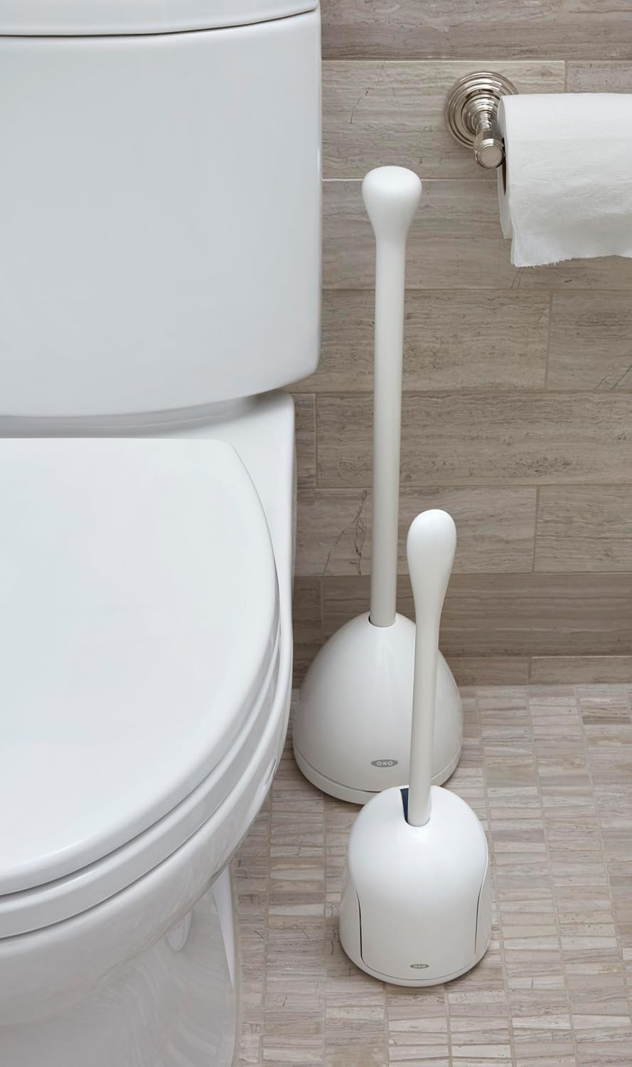 OXO Good Grips Compact Toilet Brush & Canister - Gray