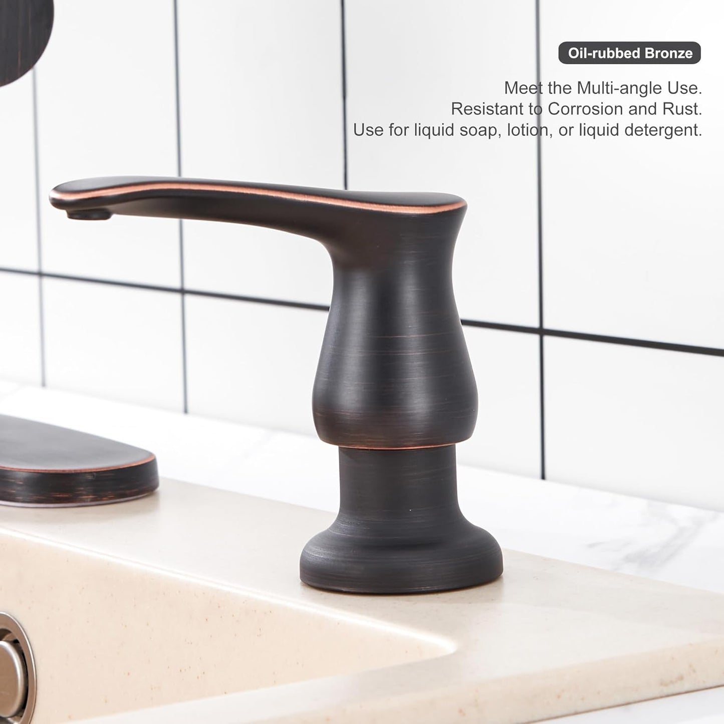 GAGALIFE Kitchen Sink Soap Dispenser Brushed Nickel, Under Sink Soap Dispenser with 40" Silicone Extension Tube Kit,Say Goodbye to Frequent Refills