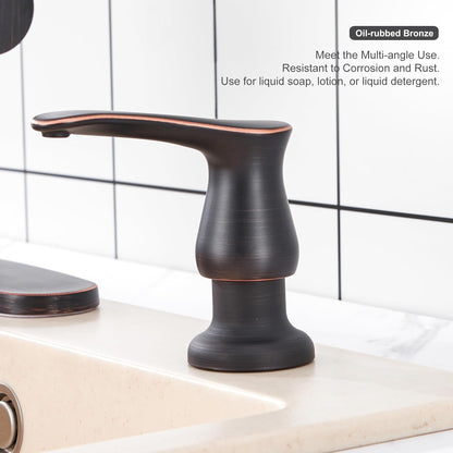 GAGALIFE Kitchen Sink Soap Dispenser Brushed Nickel, Under Sink Soap Dispenser with 40" Silicone Extension Tube Kit,Say Goodbye to Frequent Refills